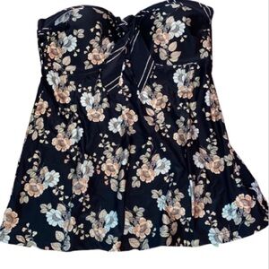 Seafolly‎ halter tankini NEW floral cut out back size 6 US